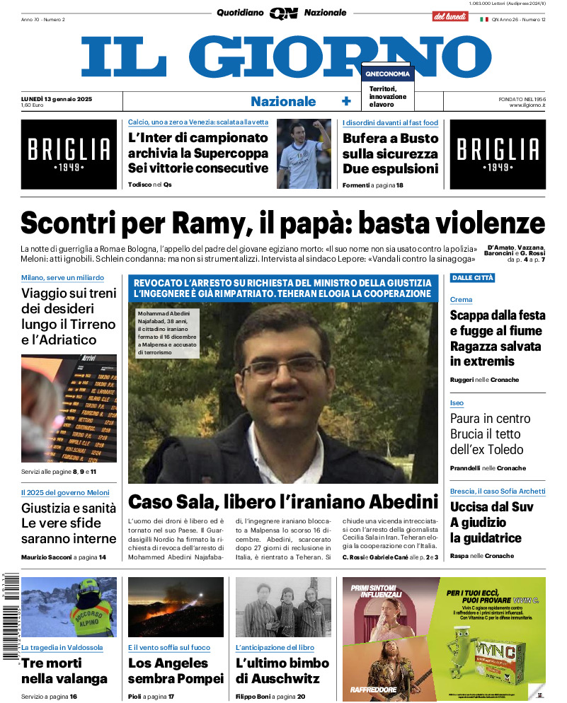 Prima-pagina-il giorno-edizione-di-oggi-20250113